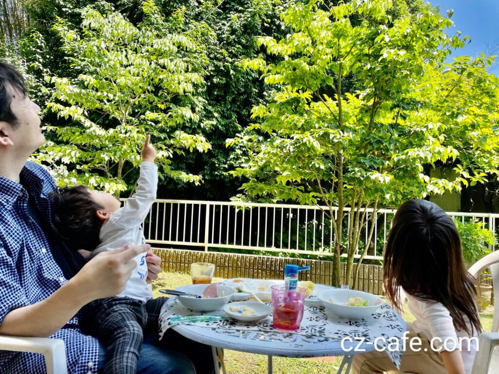 久しぶりの再会を喜ぶ夫と子どもたち